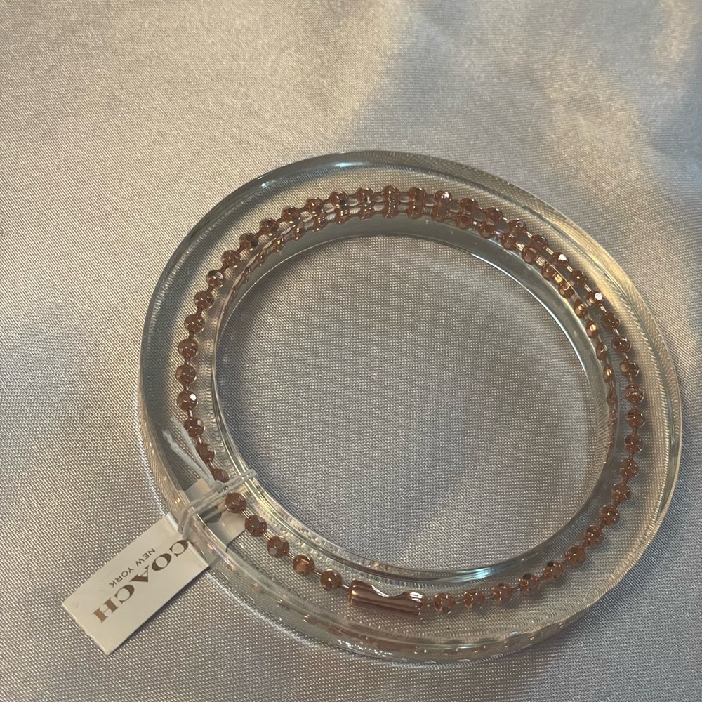 Coach Transparent and Gold tone Bangle Bracelet